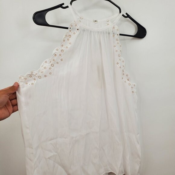 Ramy Brook Calla Top Women Size Large NWT Scallop Hem Sleeveless Halter - Picture 4 of 12